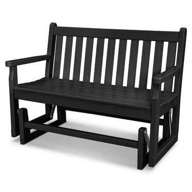 POLYWOOD Traditional Garden 48-inch Glider - Black